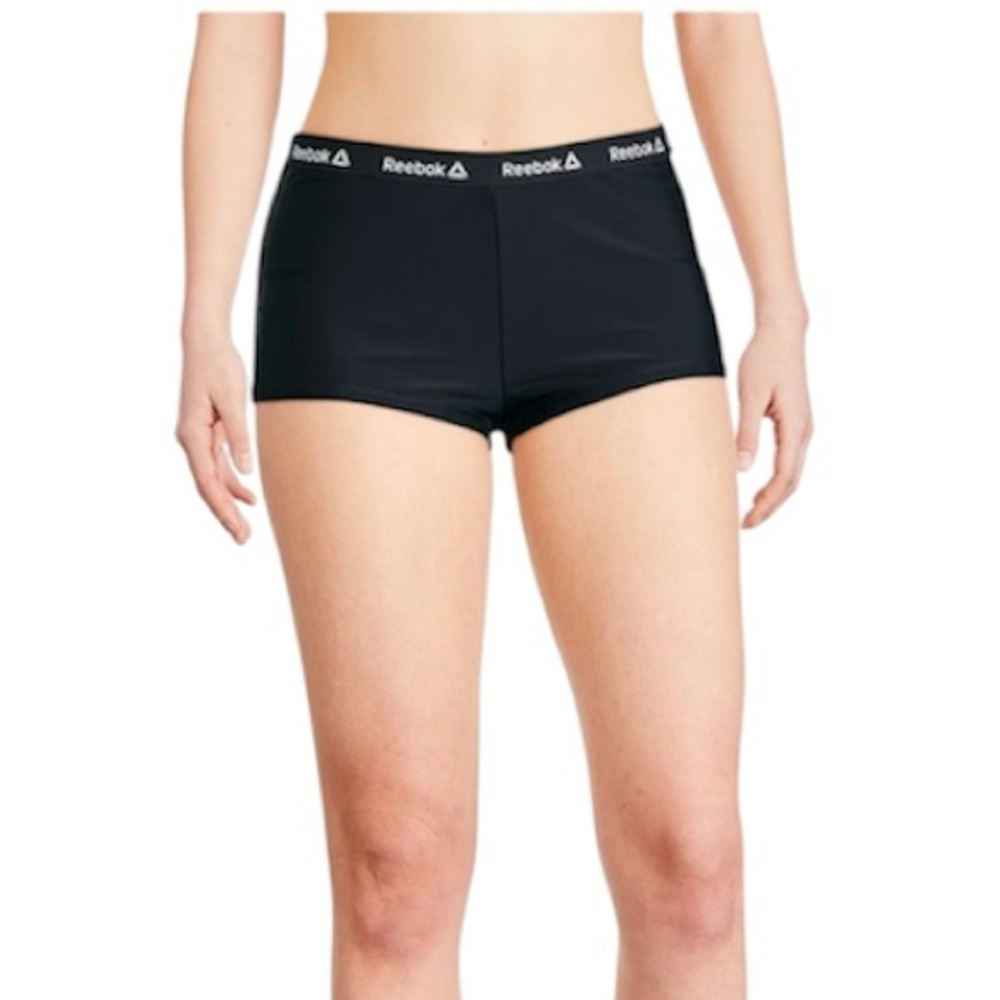 REEBOK Black Athletic Boy Shorts Running Booty Shorts Swim Volleyball Size Small